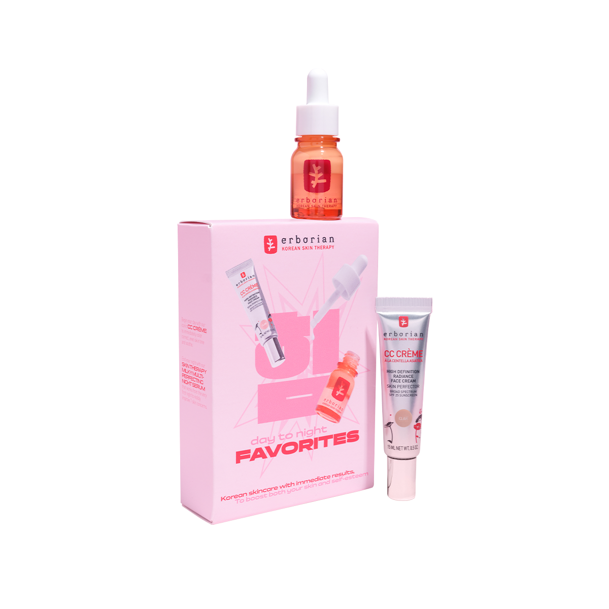 CURAVIスキンコントロールローションA エモリエントR クリーム 2点セット Skin Therapy Milky and CC Cream Caramel Duo | Erborian US